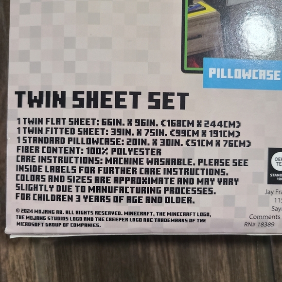 MINECRAFT twin sheet set - Picture 5 of 5